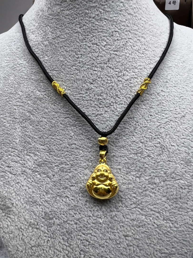 黄金足金999弥勒佛吊坠【双节专场带钢印】