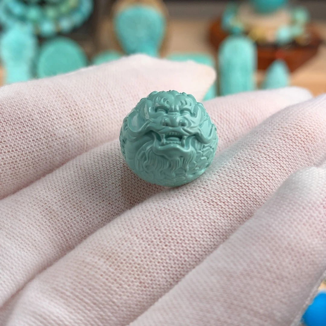 绿松石未镶嵌龙珠卡17