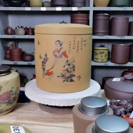 茶叶罐紫砂七饼直筒茶叶罐处理价不退不换