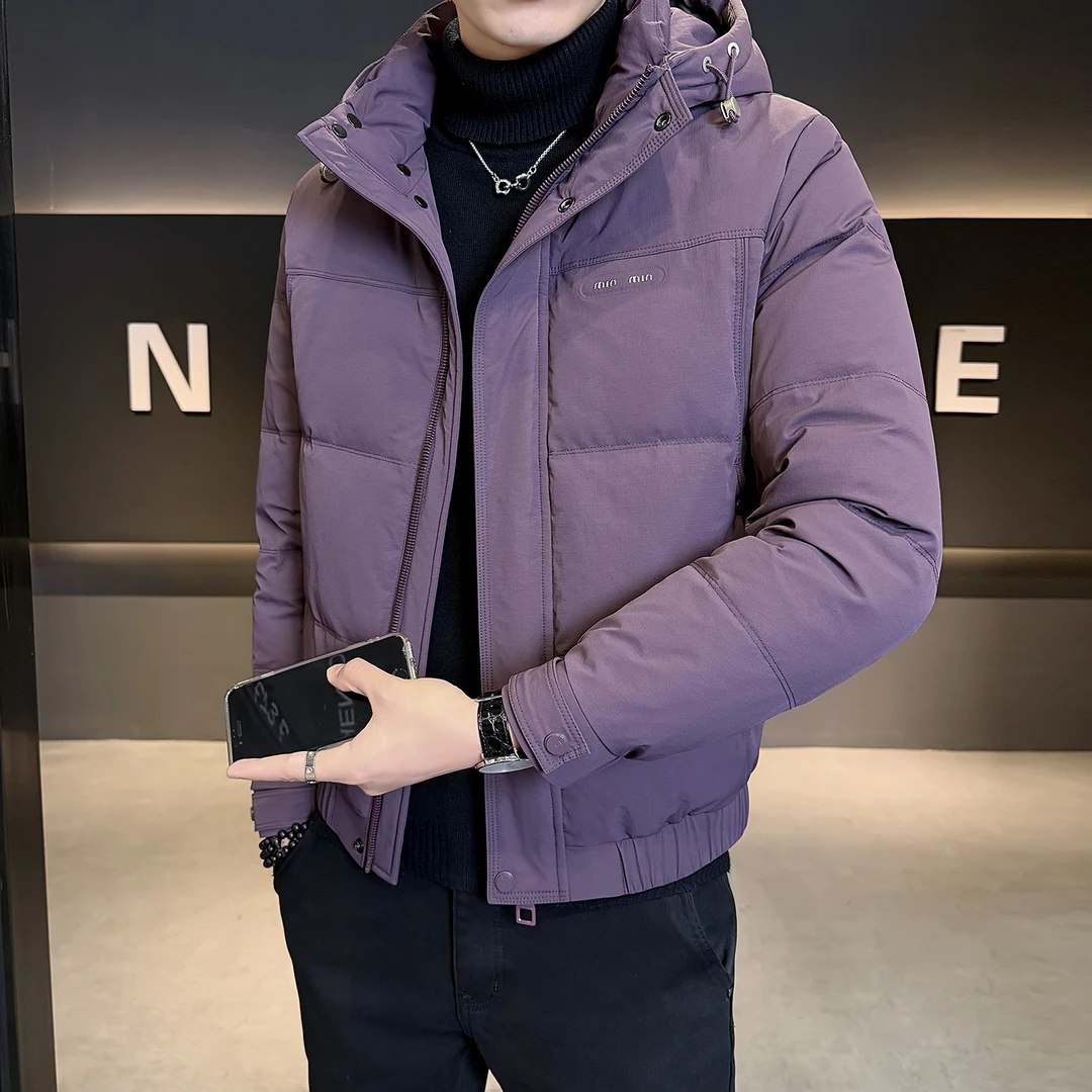 羽绒衣男士冬季2025新款潮牌高级感加厚保暖可拆卸连帽外套男冬装