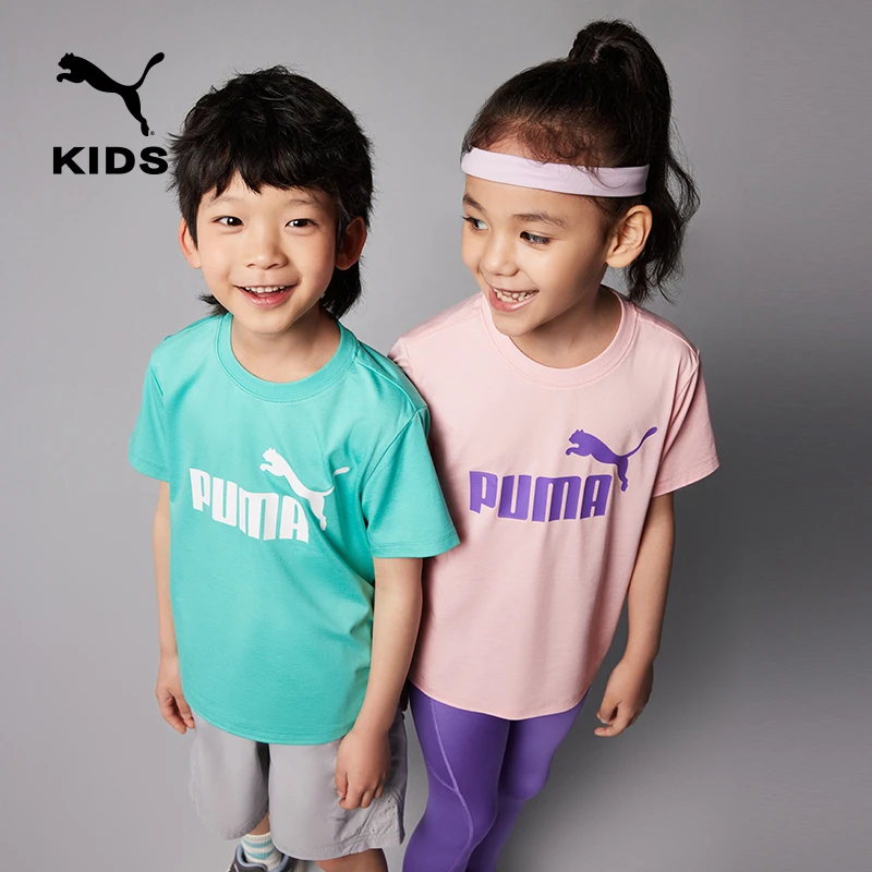 【PUMA】彪马官方正品新款儿童女童夏季休闲圆领印花短袖T恤简约