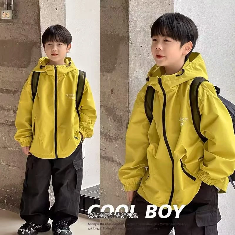 2025春季新款男童女童儿童防水冲锋衣