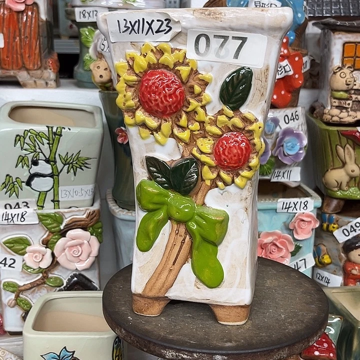 紫砂花盆粗陶材质多肉花盆