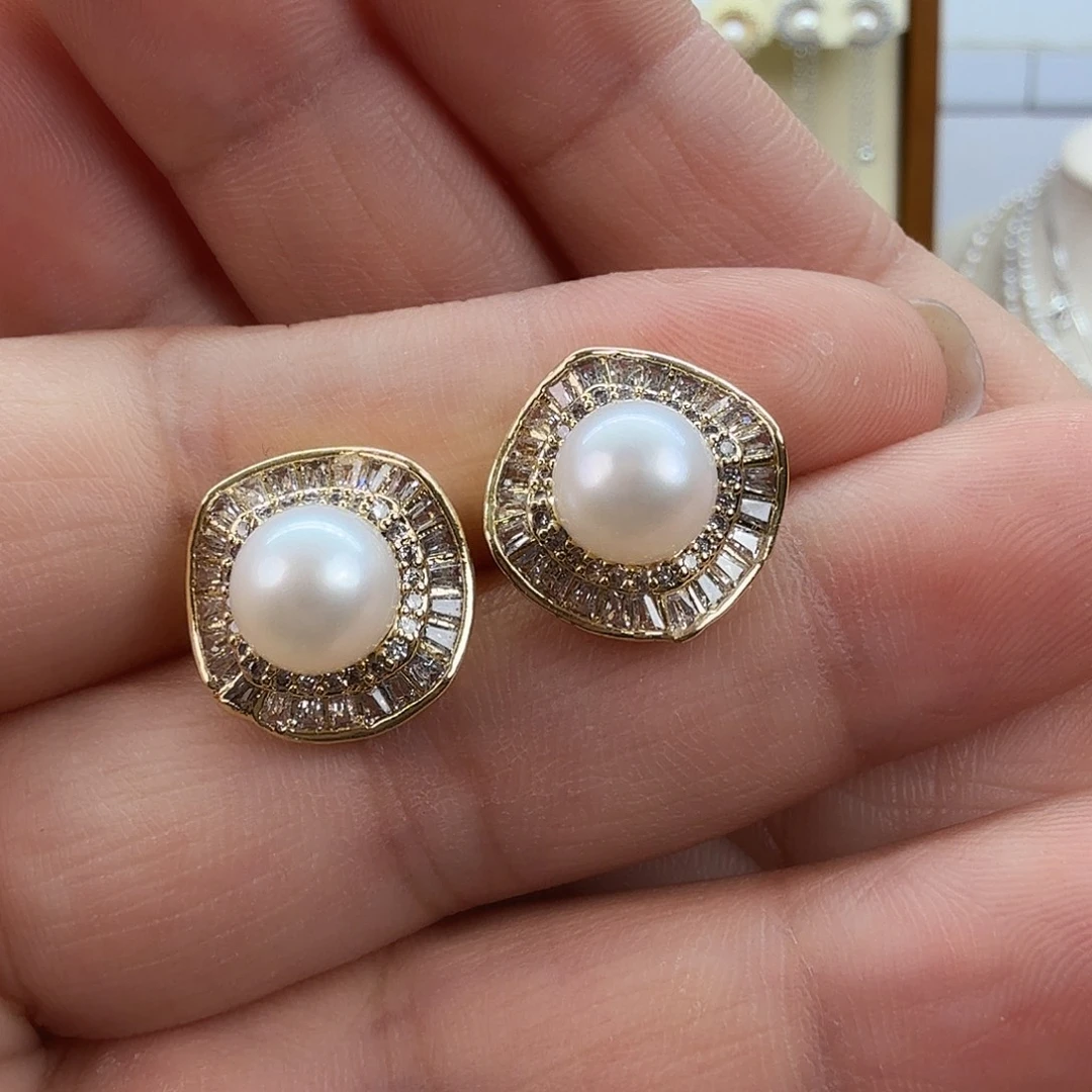 未镶嵌淡水珍珠耳饰