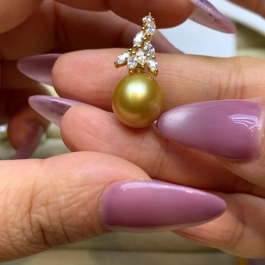 颈饰银S925镶嵌海水珍珠