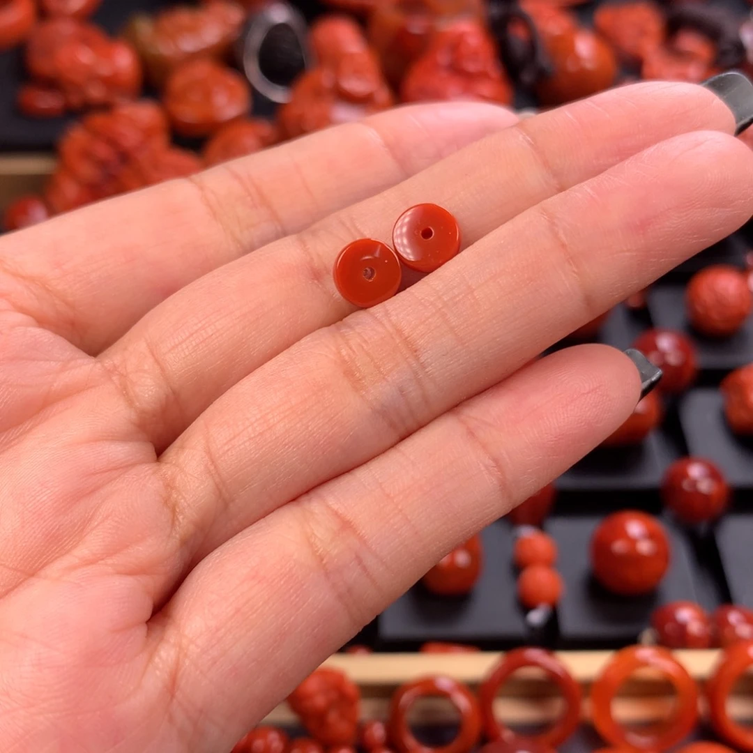 未镶嵌直切隔片7mm南红玛瑙