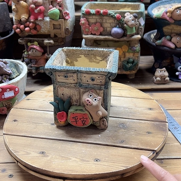 嘻哈多肉花盆百搭