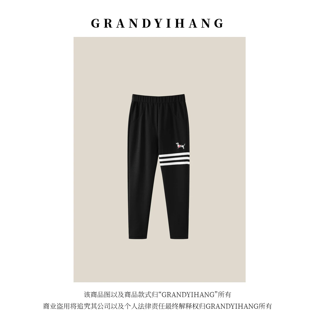 【陆姐推荐】春夏新款时尚百搭三条纹弹力打底裤66020