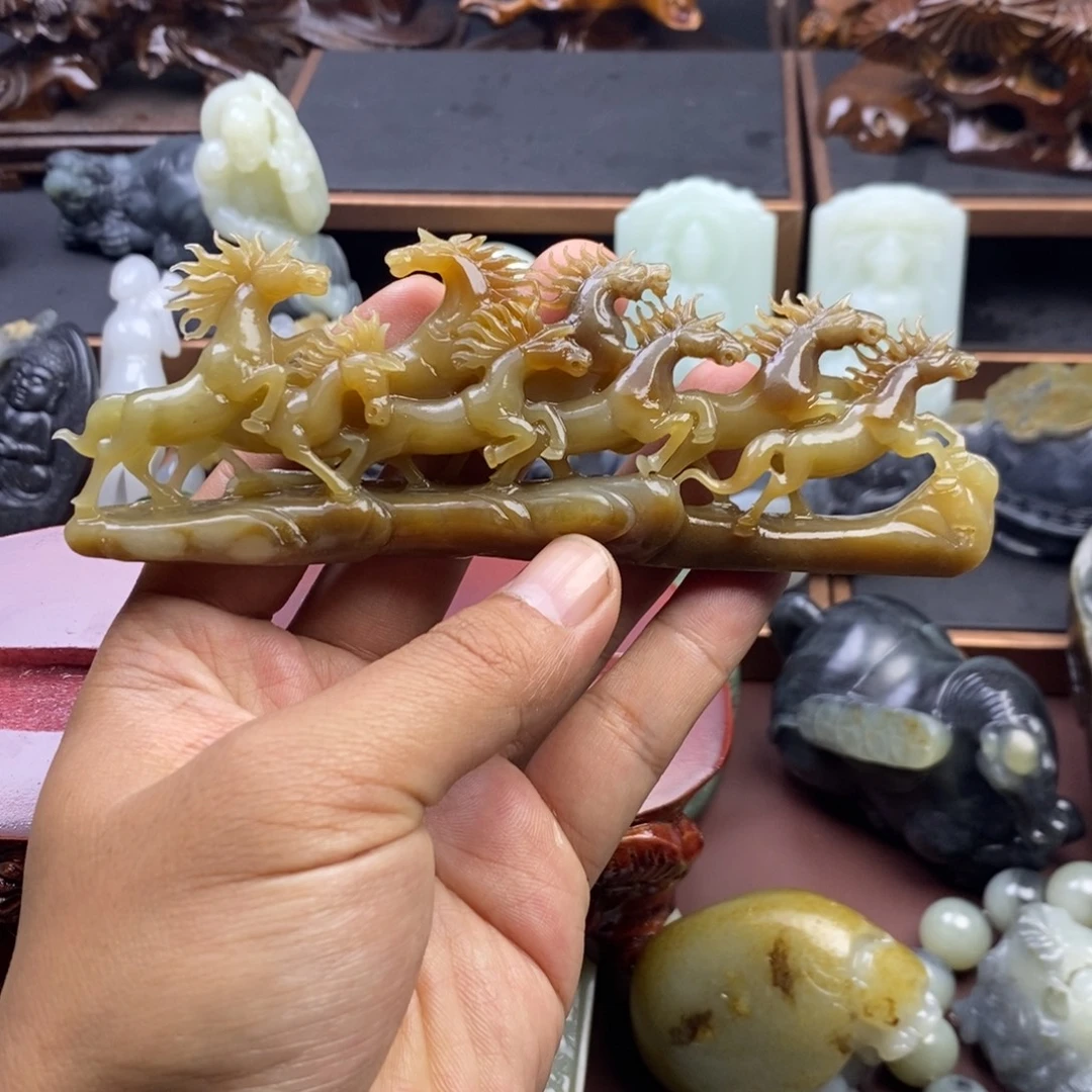 星***闪和田玉未镶嵌挂件