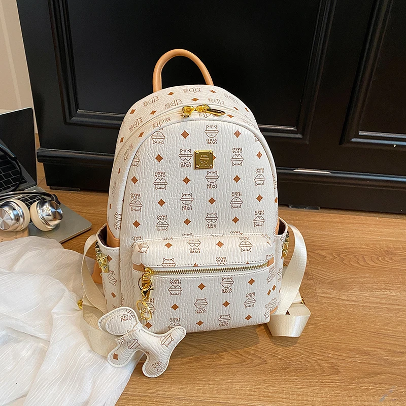 通勤双肩包女2025新款百搭爆款学生书包高级感大容量出行旅游背包