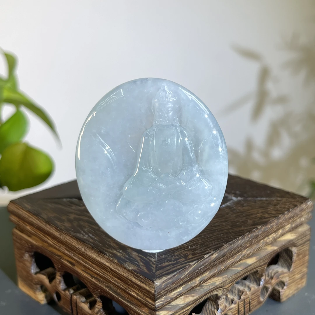 JCB06-96 天然缅甸A货翡翠 大日如来