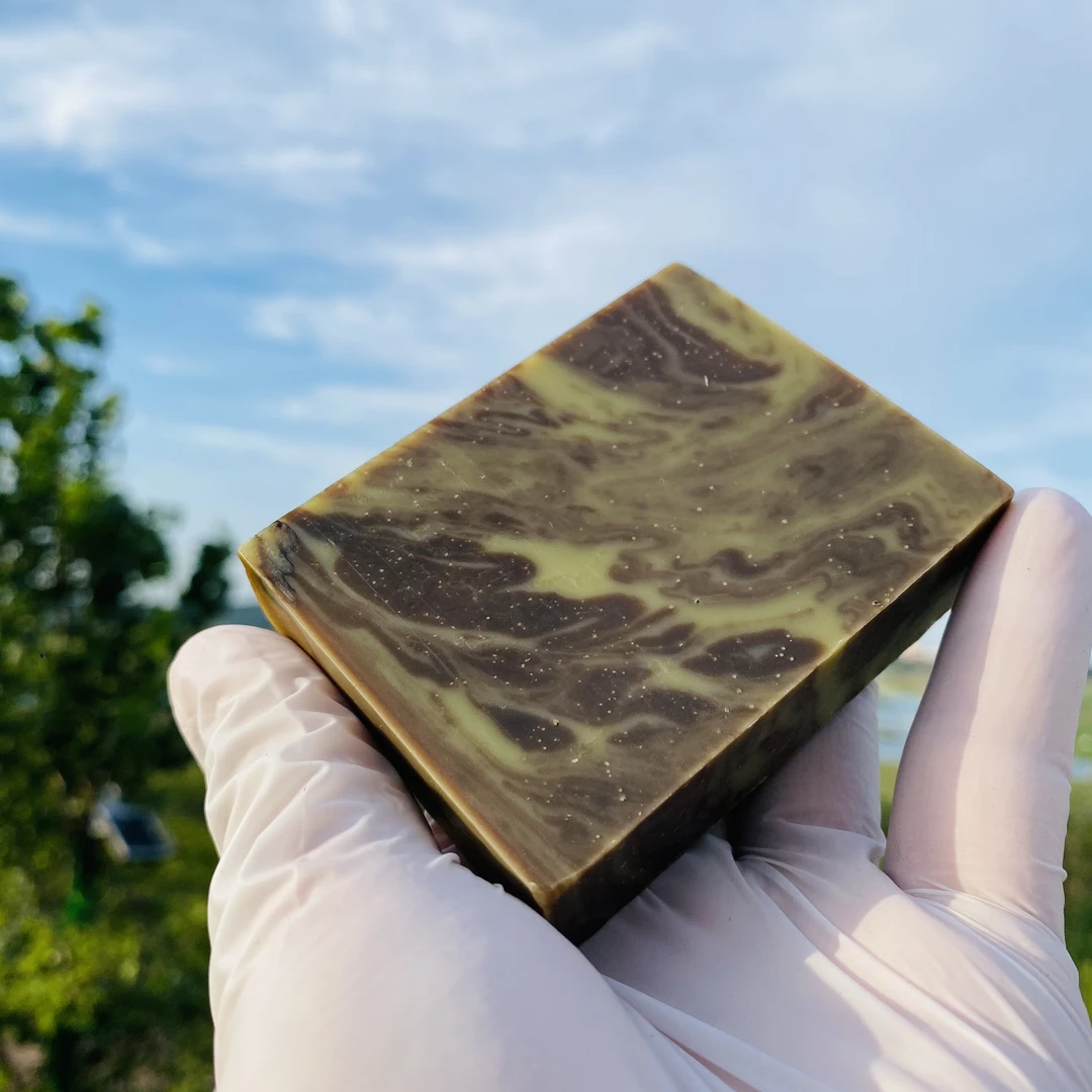 留兰香艾草精油薄荷冷制洁面皂手工皂