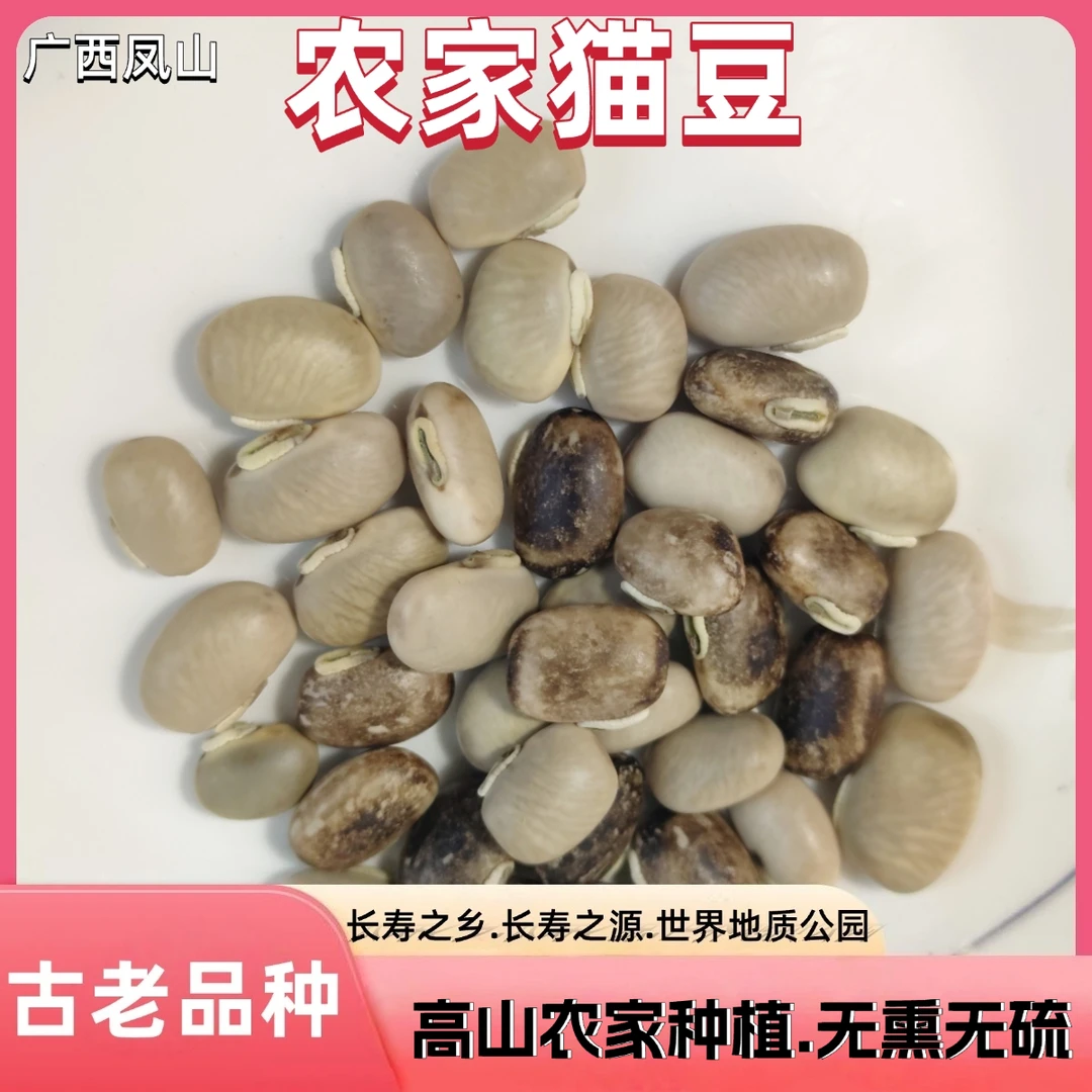 老品种猫豆凤山世界地质公园农家种植天然0添加.清理疏通软化