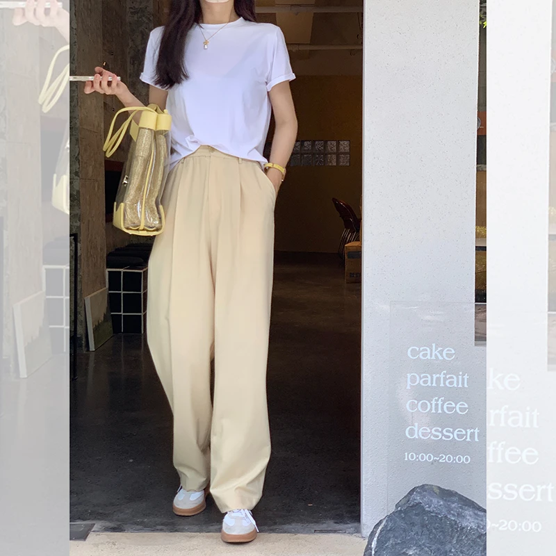 【职场人西裤】休闲感西装裤子女慵懒感休闲裤 MK222058