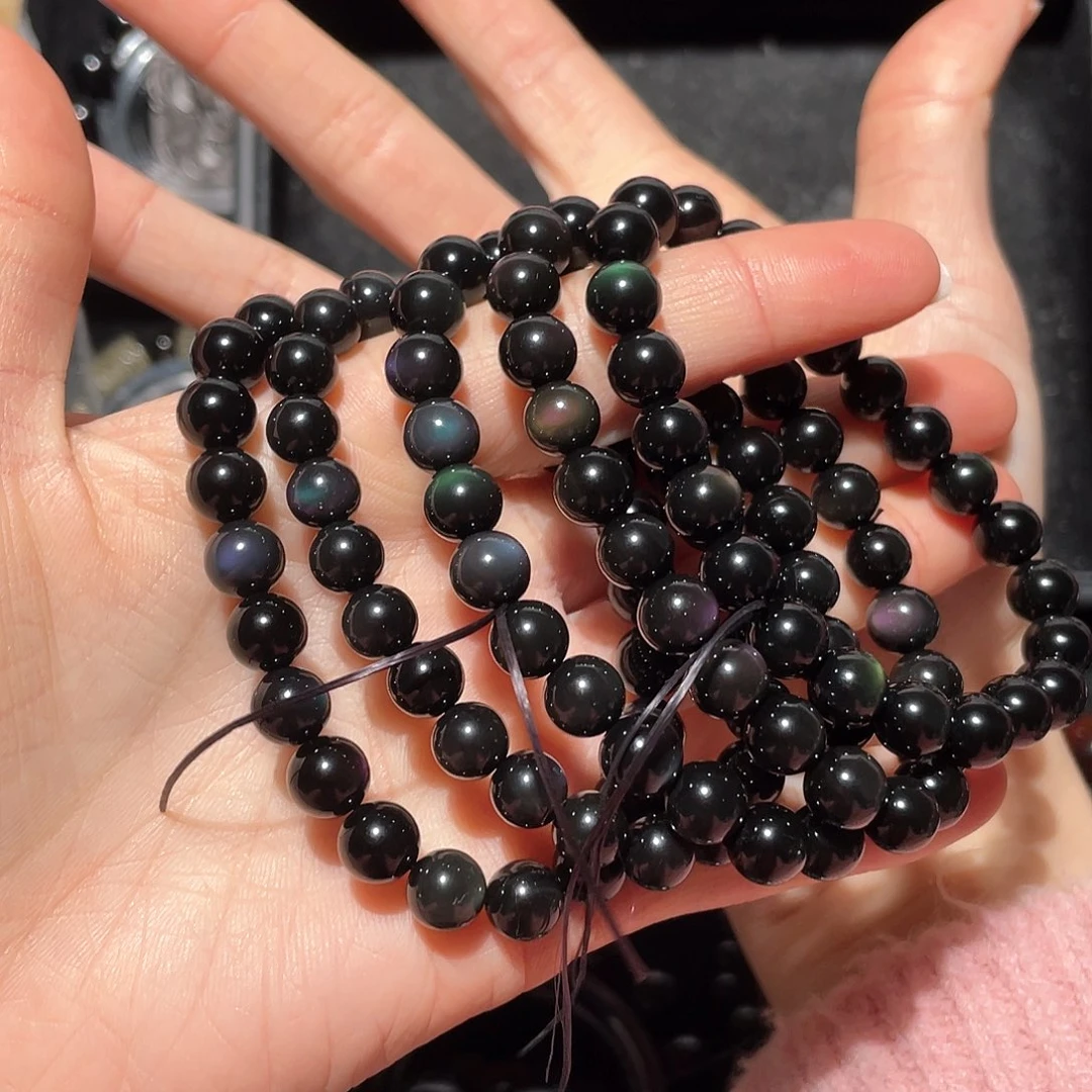 黑曜岩手链未镶嵌爱**年