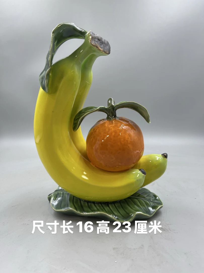《成交-招米》精品石湾简约动物绿色陶瓷摆件可爱黄色工艺品创意