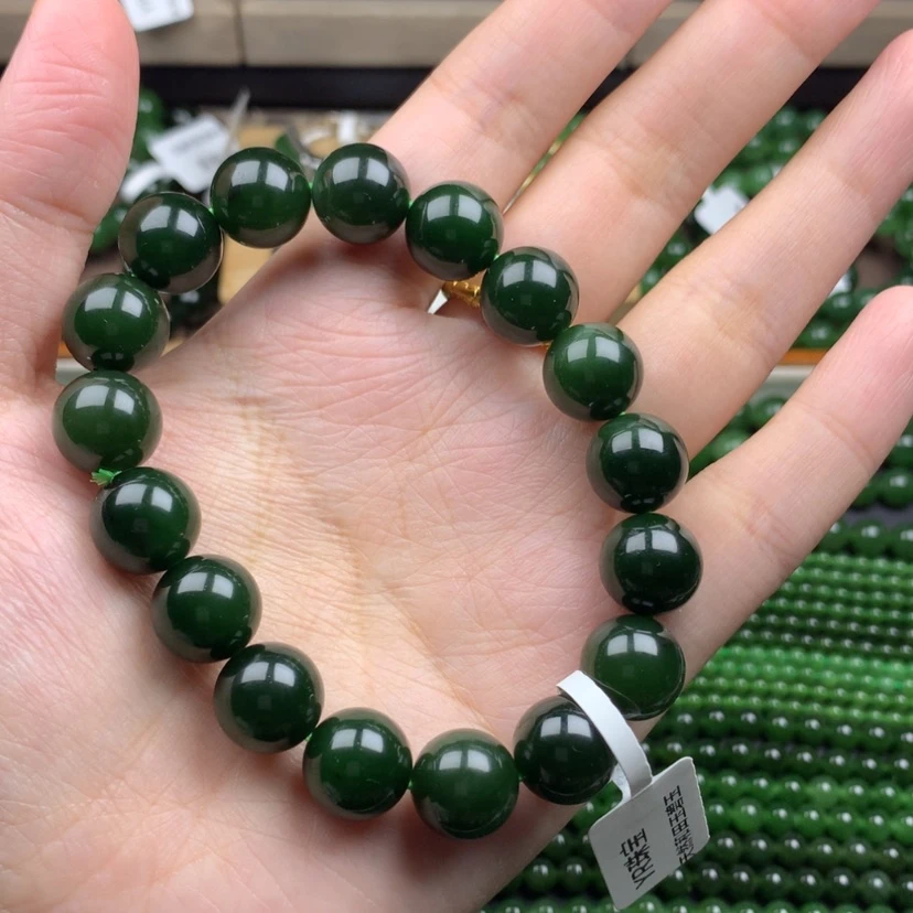 【闪购商品】未镶嵌手串和田玉（碧玉）蔓*12