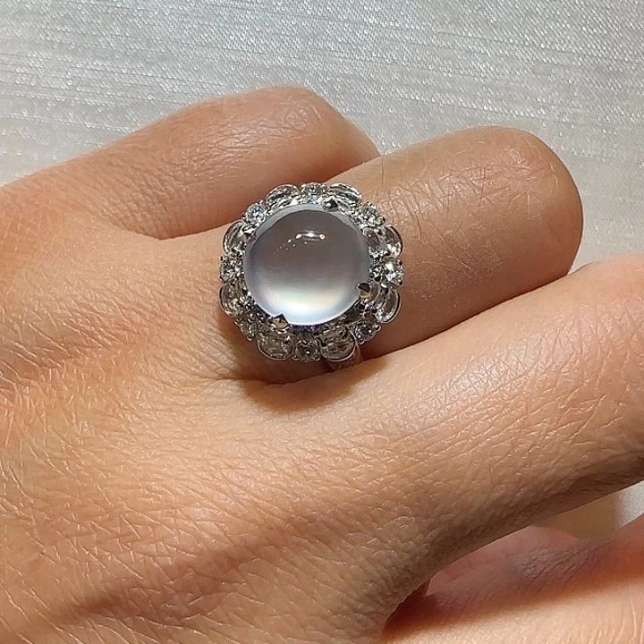 翡翠18K金镶嵌戒指戒指