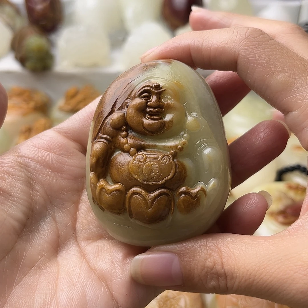 石材方解石手把摆件不退换佛