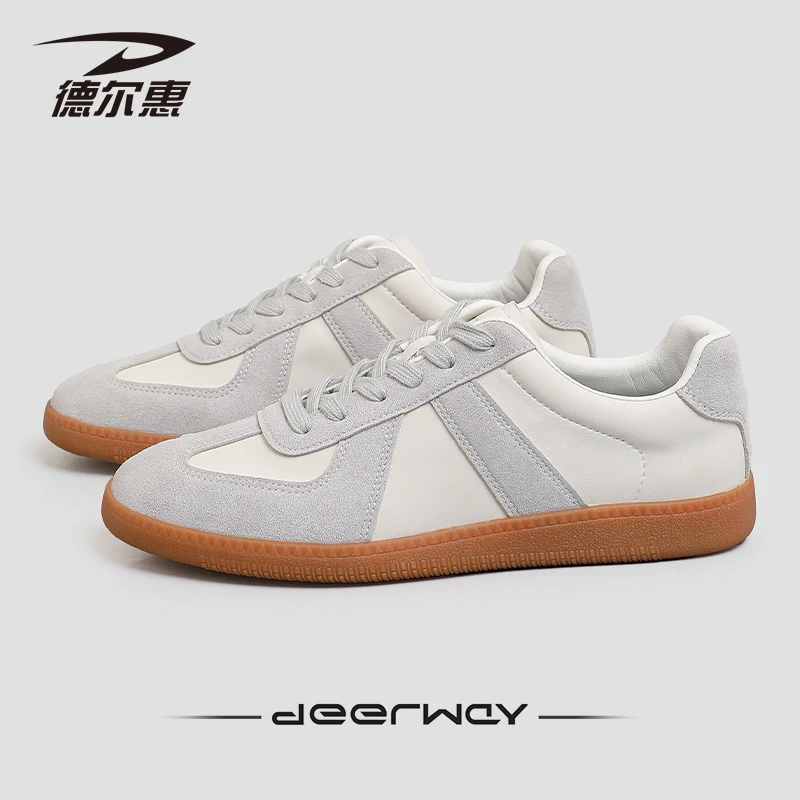 德尔惠低帮纯色运动休闲鞋青年休闲板鞋百搭小众多巴胺穿搭