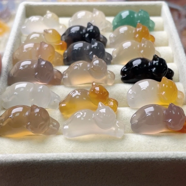 未镶嵌玛瑙趴趴猫玛瑙/玉髓