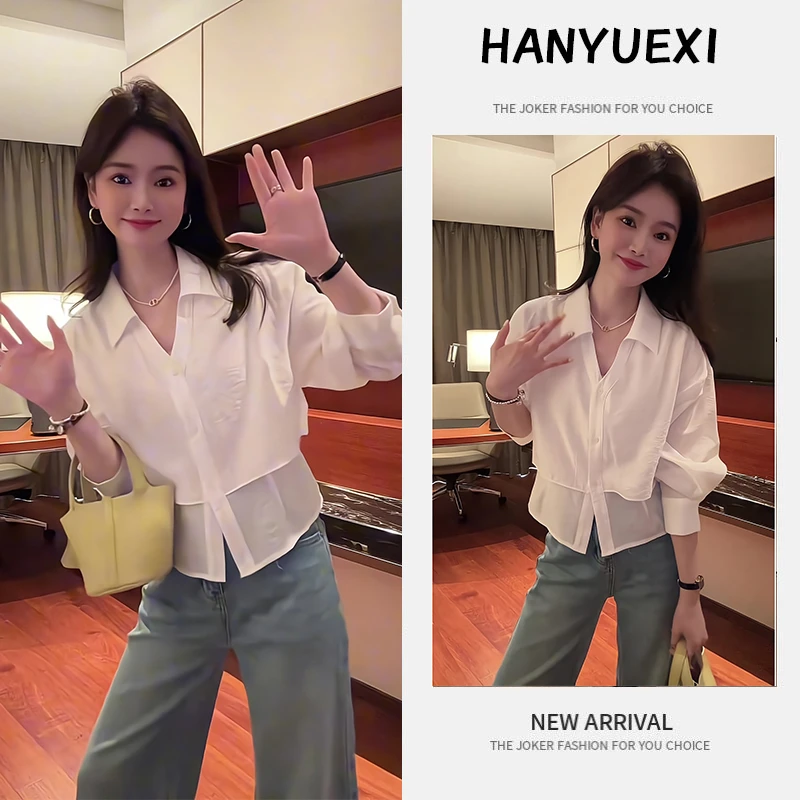 夏季一整套女装2025年新款韩版休闲减龄气质长袖衬衫牛仔裤两件套