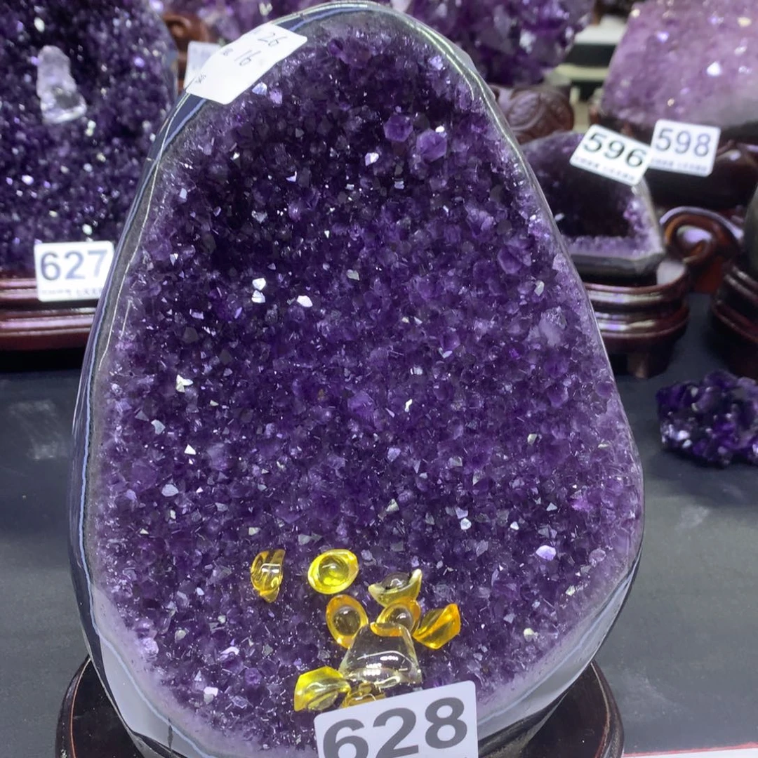 摆件紫晶未镶嵌水晶