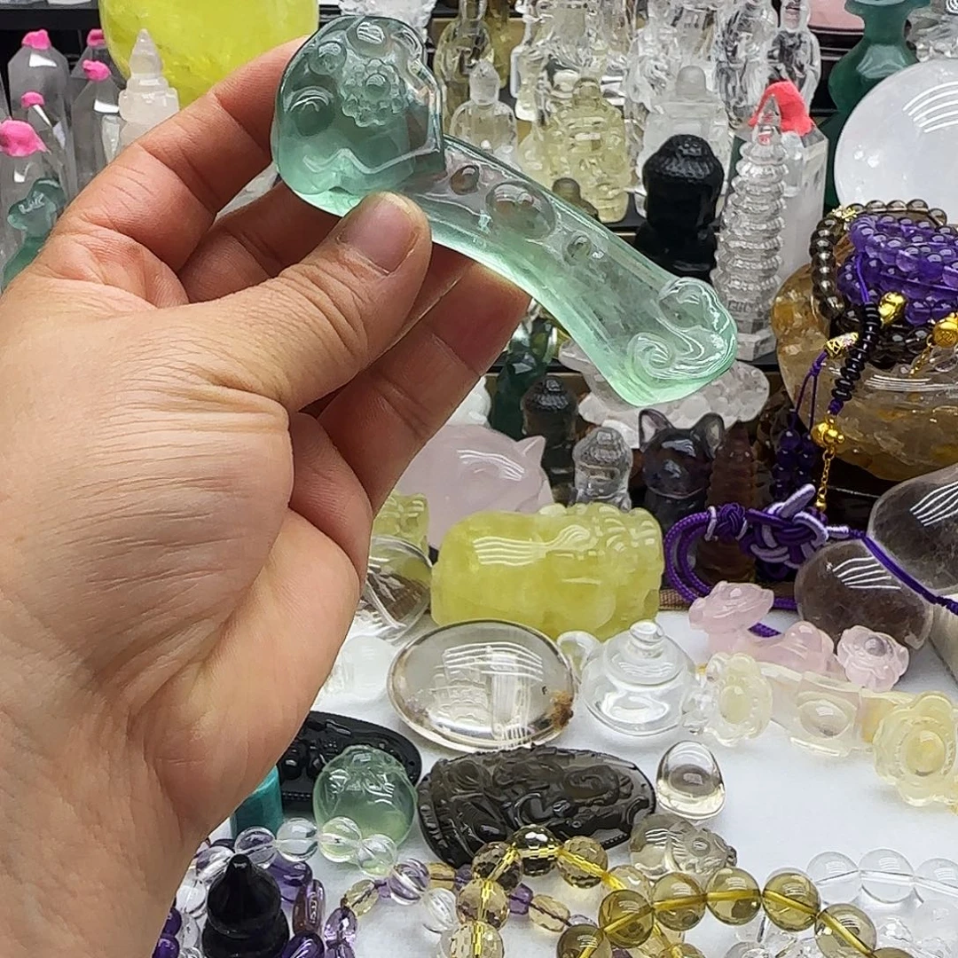 水晶车挂未镶嵌摆件