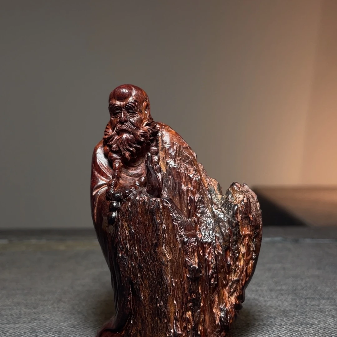 呵***呵木小叶紫檀达摩大师作品