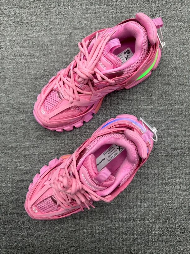 99新 Balenciaga/巴黎世家 38 巴黎世家track 老爹鞋led粉色