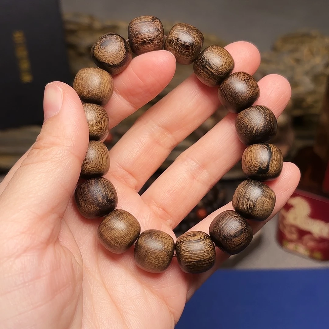 沉香手串越南芽庄白棋楠瘤疤1.3×1.4