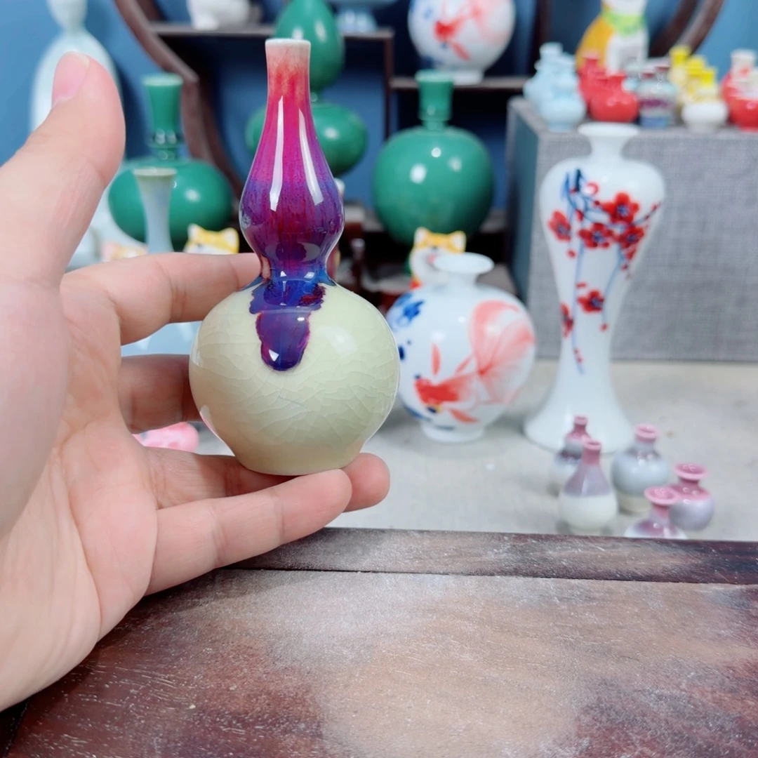 陶瓷手工小花器摆件
