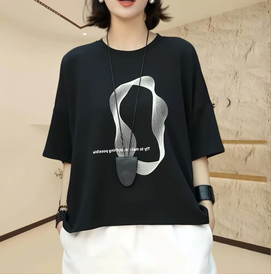 2025新款夏季轻奢时尚百搭圆领设计师重工短袖韩版纯色潮流T恤