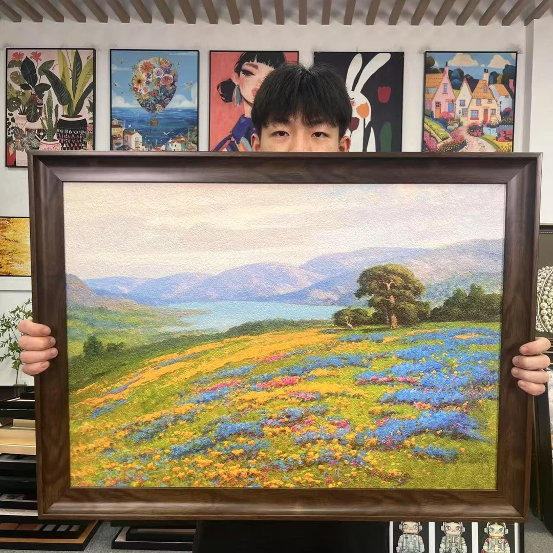 梵高加利福尼亚春天风景壁画餐厅客厅复古装饰挂画6080