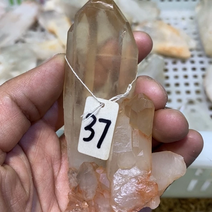 水晶水晶原石摆件未镶嵌开**天