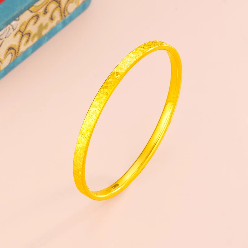 【夏夏专享】足金999饰品精致碎冰冰手镯  BP 90817