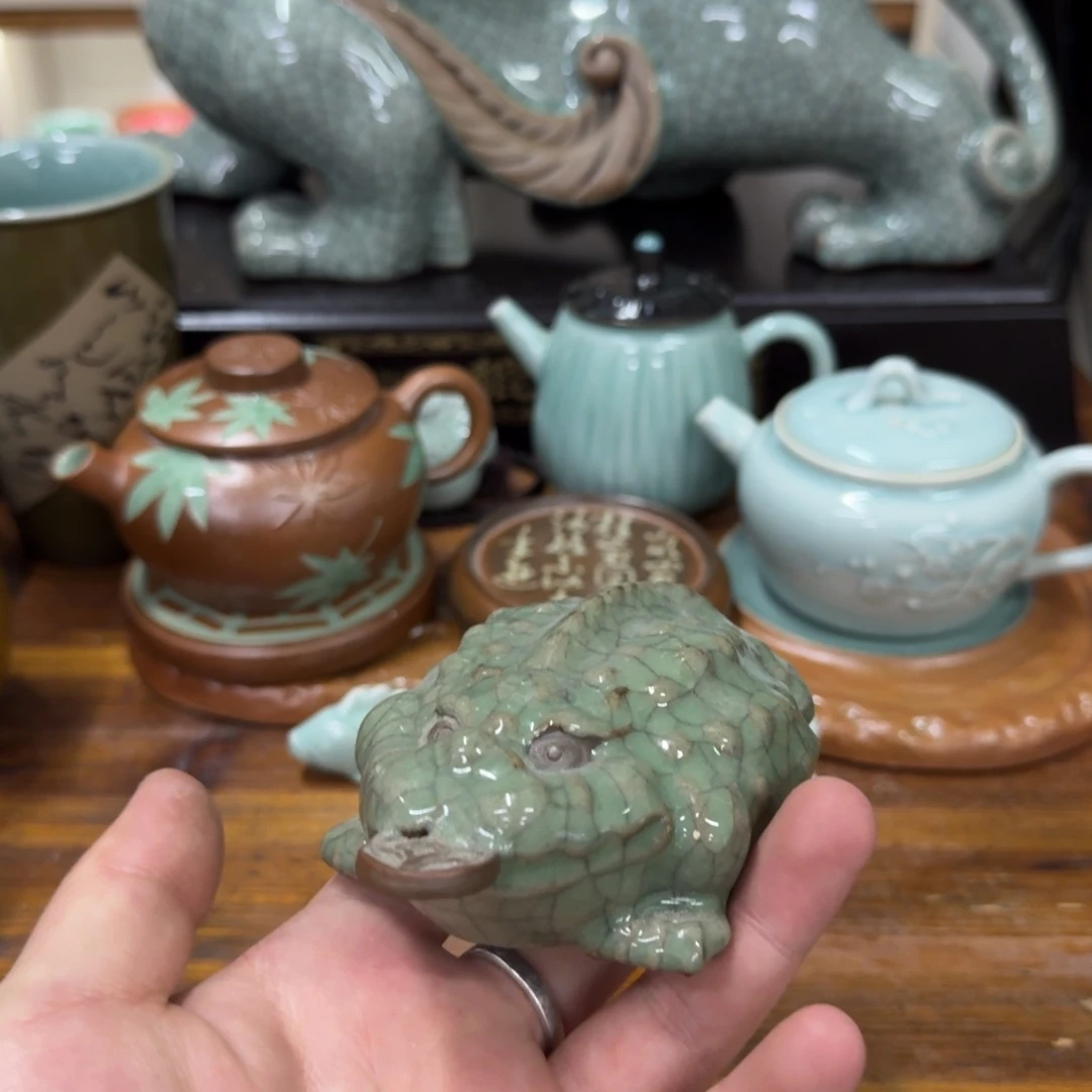 龙泉青瓷茶具微瑕2331