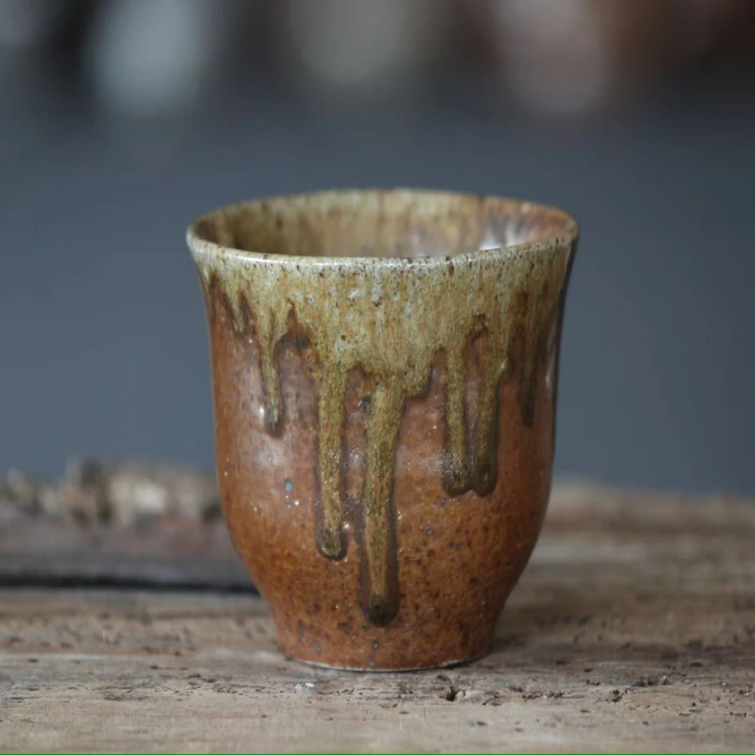 古法柴烧/陶器主人杯 手工自然落灰高阶140ml/B382