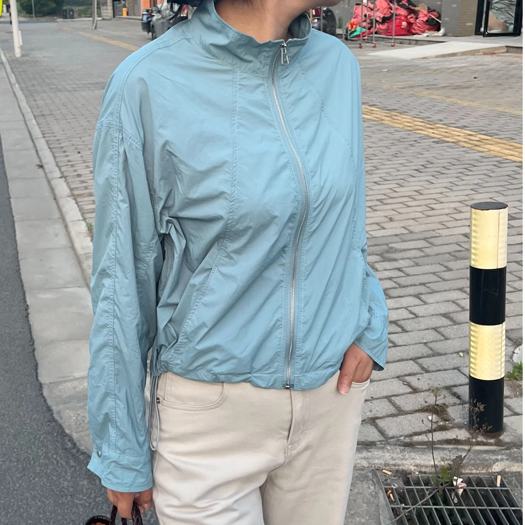 【原歌】夏季新款简约百搭宽松短外套女YG623