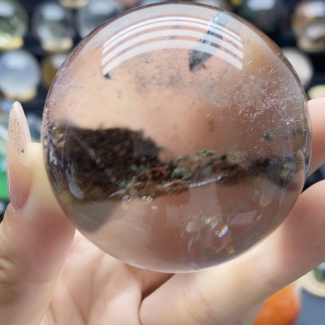 珠宝半成品水晶未镶嵌天然幽灵55.5mm