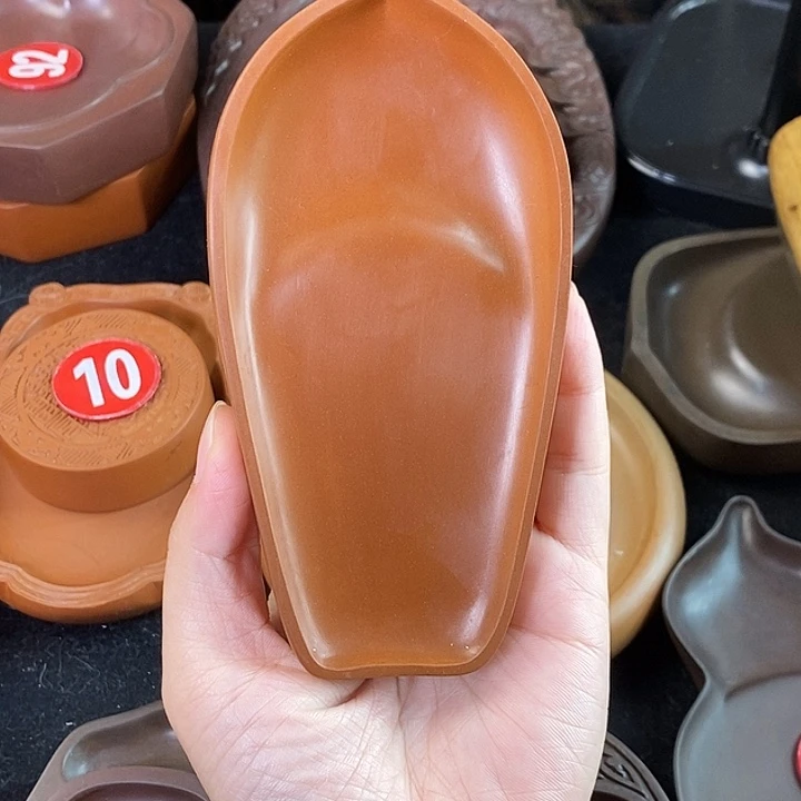 小莲花瓣澄泥砚台