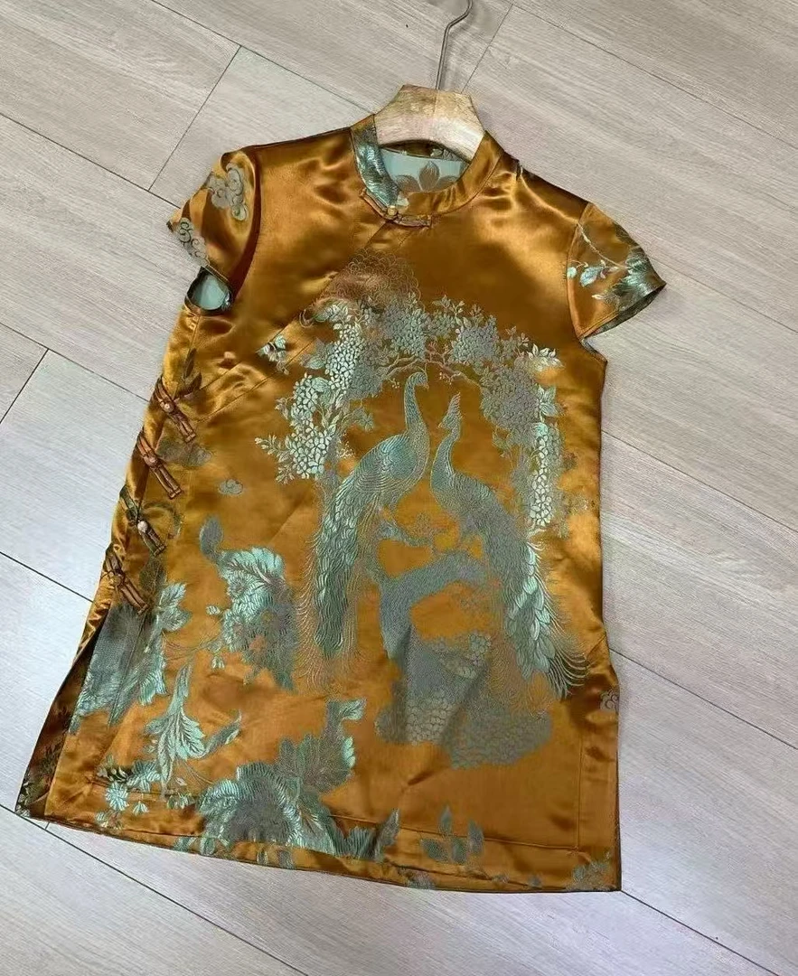 新中式2025新款扣高级感中长款上衣裙2025B77674-林林玫瑰仓