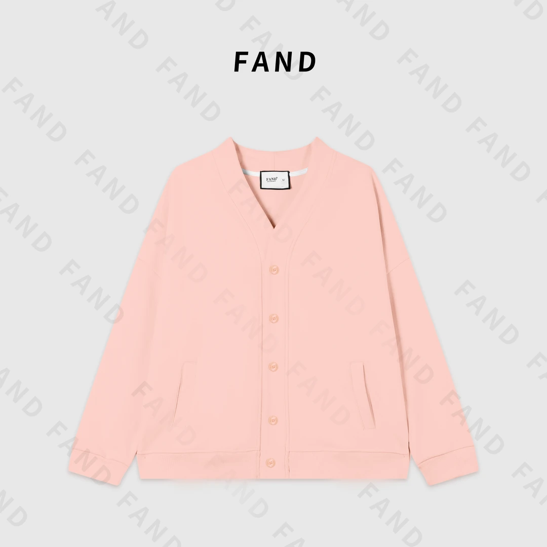 FAND依依【NP】春秋情侣装气质V领开衫外套时尚宽松早秋上衣