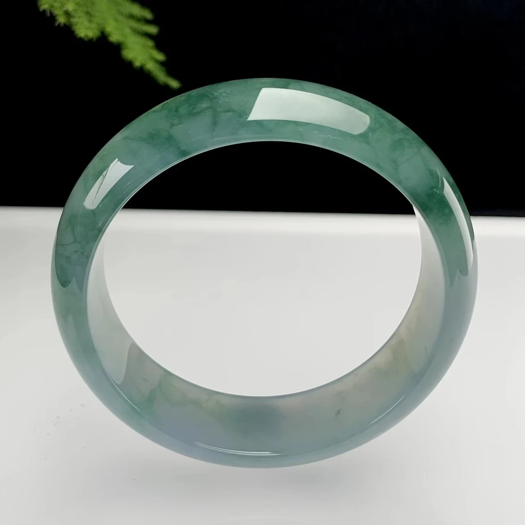 高冰飘花正圈缅甸翡翠手镯A货