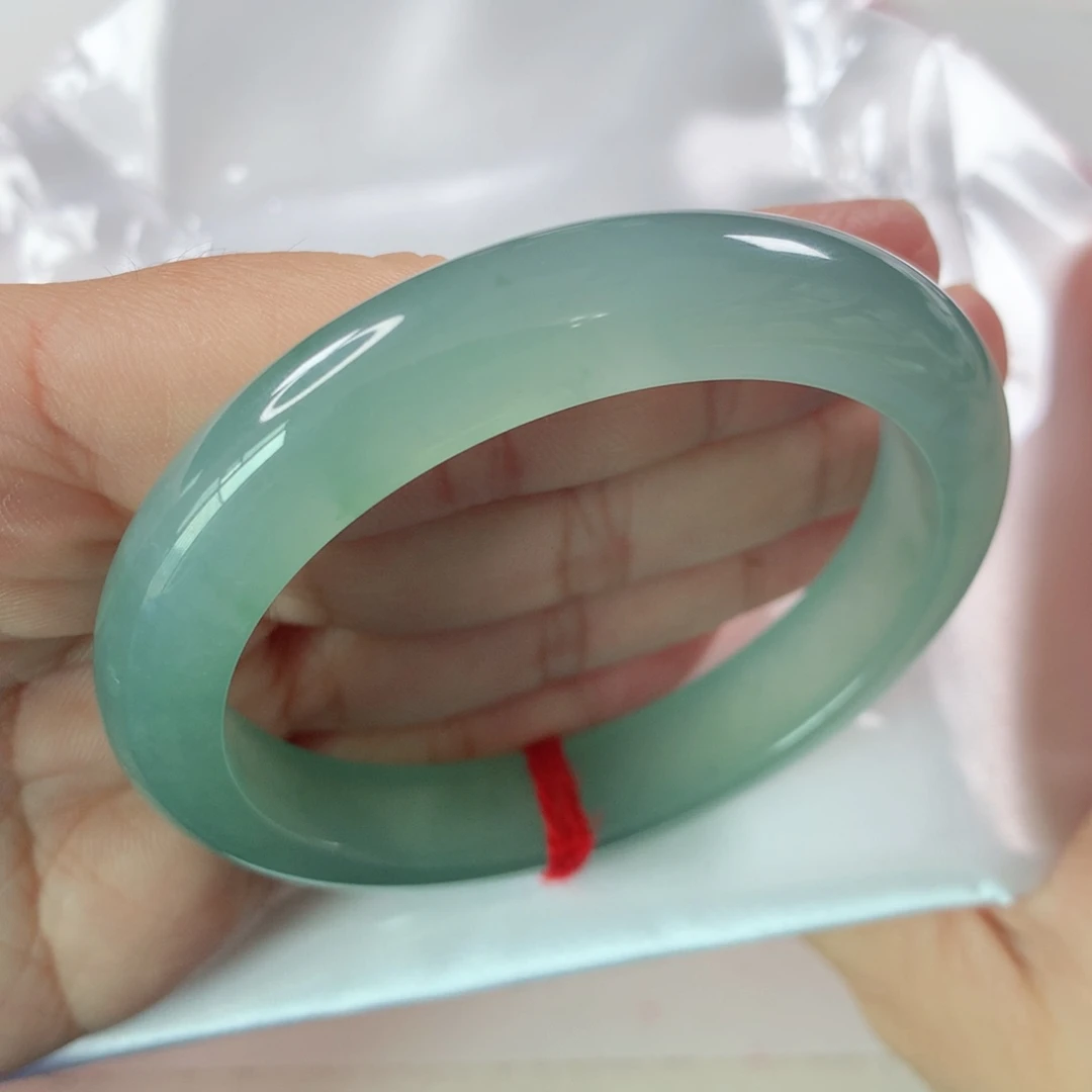 未镶嵌手镯翡翠冰透起荧光冰湖绿271