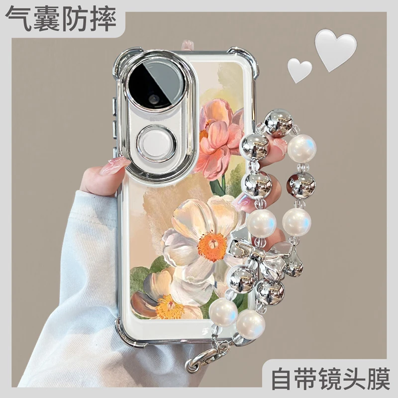 适用vivoS20手机壳女款小清新s20pro透明气囊防摔镜头全包ins奢华