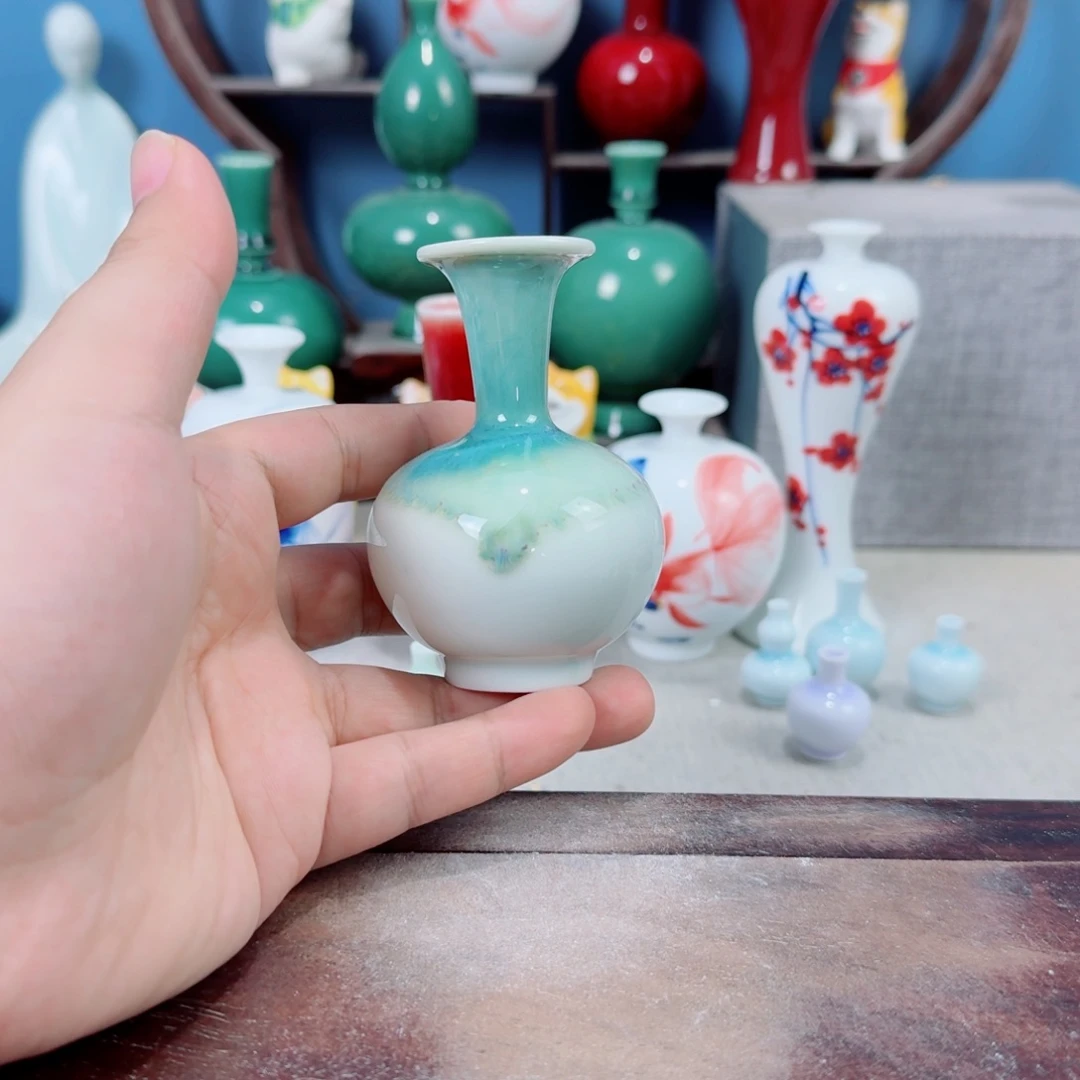 陶瓷手工小花器摆件