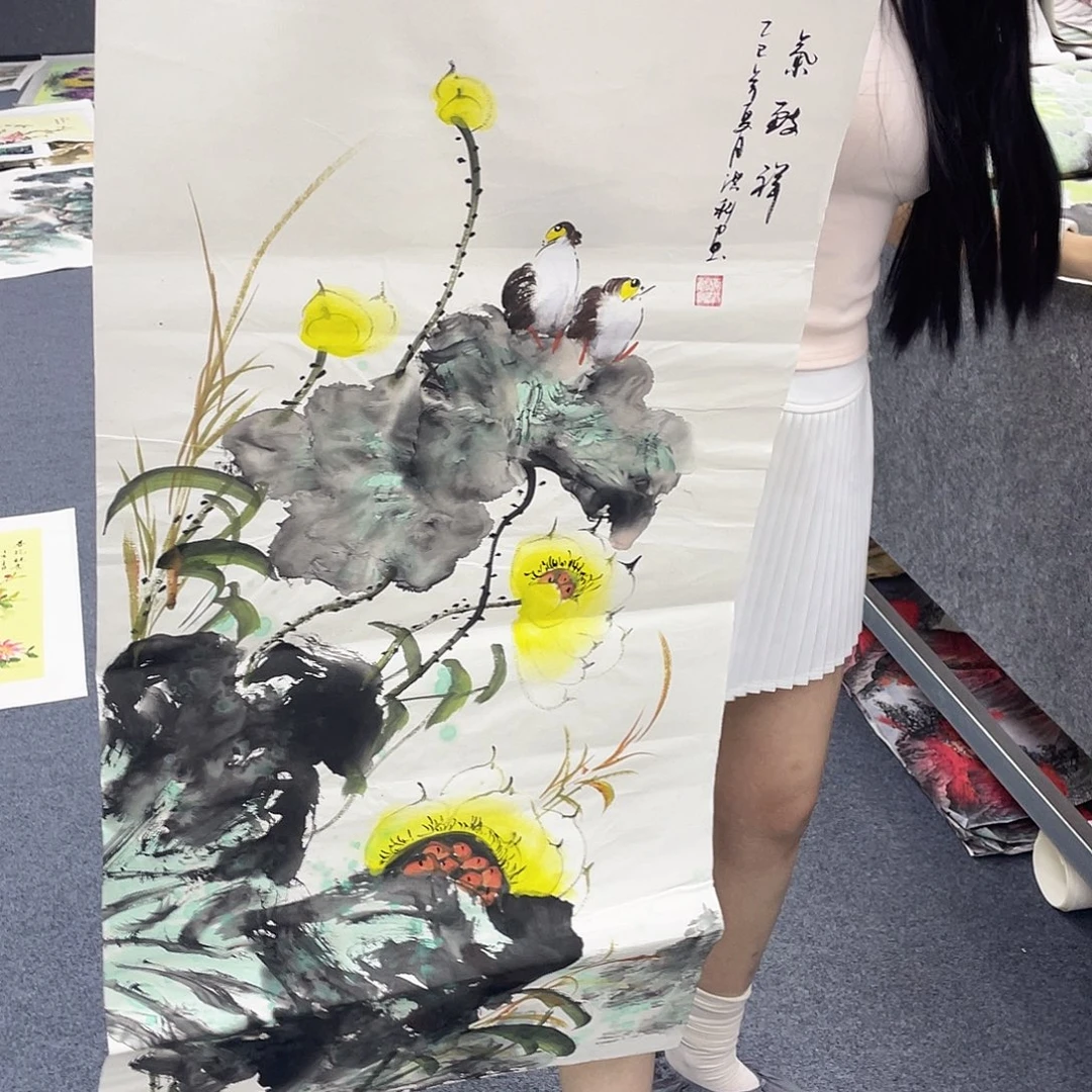 国画作品小姐姐放漏…