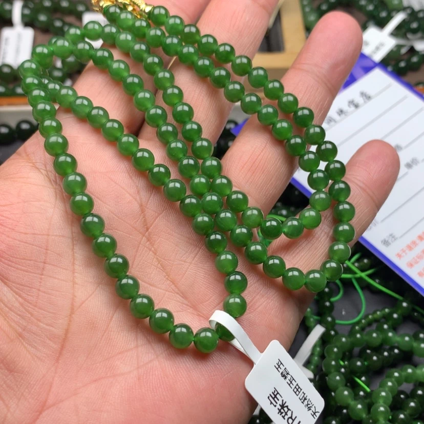 【闪购商品】颈饰未镶嵌和田玉（碧玉）语*6