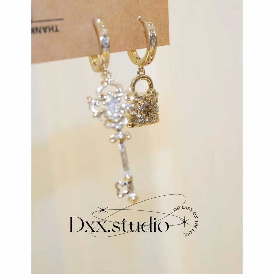 铜合金合成锆石耳饰 小众设计百搭ins耳饰52488